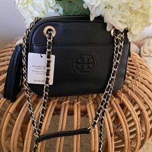 Tory Burch black leather shoulder bag